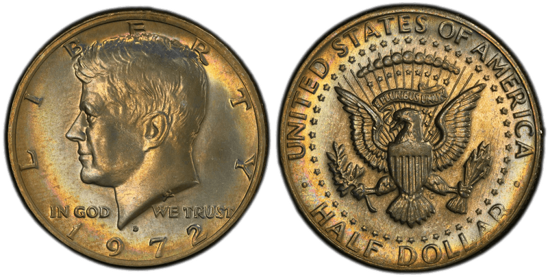 1972-D Kennedy Half Dollar — still minted annually but rarely seen in circulation